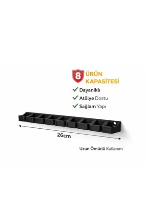 8’li Pense & Yan Keski Askı Aparatı – Duvar Tipi Düzenleyici (26 cm)