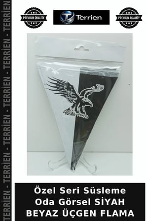 Özel Seri Süsleme Oda Görsel SİYAH BEYAZ ÜÇGEN FLAMA