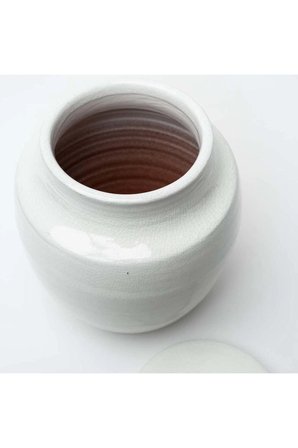 Dekoratif Terra Cotta Vazo Beyaz Toprak Dokulu Modern Salon Konsol Üstü Büyük Boy Vazo 24 cm