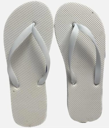 Parmak Arası Eva Taban 14 Mm Flip Flop Beyaz Terlik 44 Numara