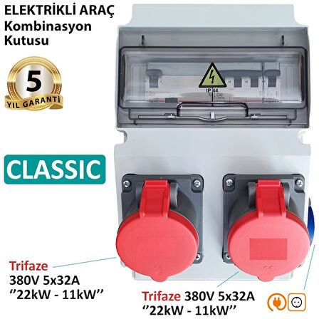 Elektrikli Araç Kombinasyon Kutusu ’’CLASSIC’’ 5x32A + 5x32A + 1x16A