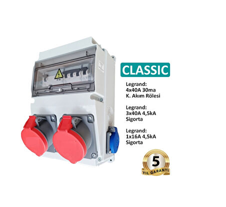 Elektrikli Araç Kombinasyon Kutusu ’’CLASSIC’’ 5x32A + 5x32A + 1x16A