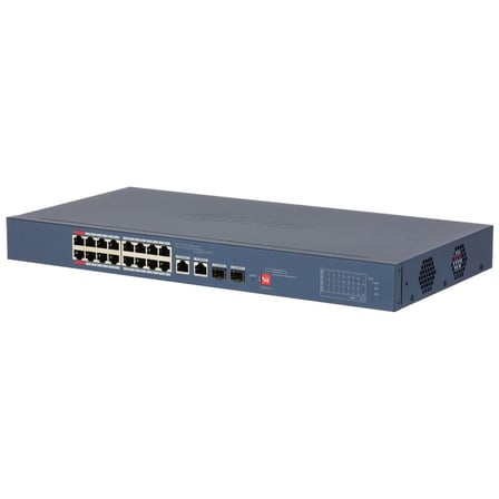 DAHUA CS4218-16ET-240 16 PORT 10/100 + 2X GB RJ45/2X1GB SFP UPLINK CLOUD YÖNETİLEBİLİR 240W POE RACKMOUNT SWITCH EVCEM