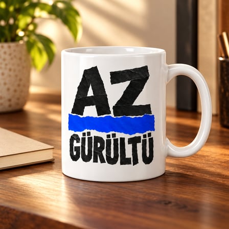 Bezos Az Gürültü Tasarımlı Porselen Kupa - MODEL 673 EVCEM