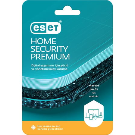 ESET HOME SECURITY PREMIUM 1 KULLANICI 1 YIL KUTU EVCEM