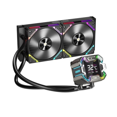 1ST PLAYER X STARSHIP E X240E MM SİYAH ARGB DİJİTAL EKRAN AM5 / LGA 1851 İŞLEMCİ SIVI SOĞUTUCU EVCEM
