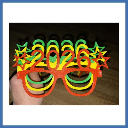 Bezos 3D Baskı 2026 Happy New Year Parti Gözlüğü Yılbaşı Eğlence Gözlüğü (2027 Yapılabilir) EVCEM
