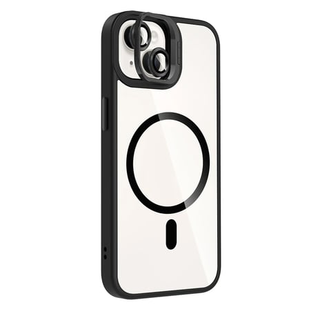 Bezos Joko iPhone 13 Remim Lensli Magsafe Standlı Kapak - Siyah EVCEM