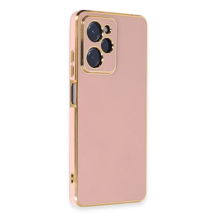 Bezos Poco X5 Pro 5G Kılıf Volet Silikon - Pembe EVCEM