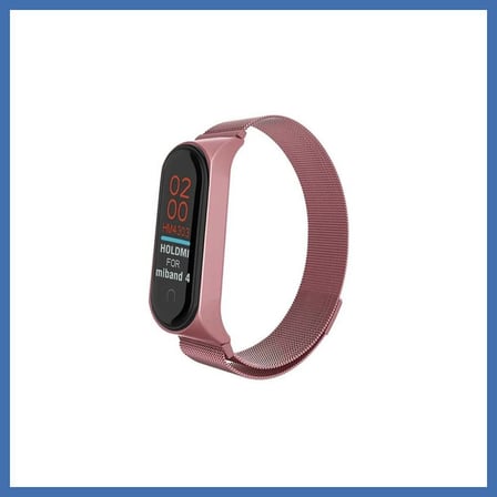 Bezos Mi Band 4 Metal Mıknatıslı Kordon - Rose EVCEM
