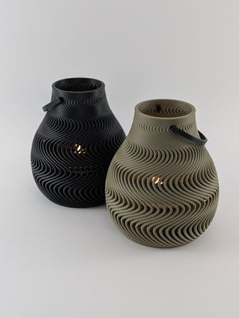 Bezos 3D Baskı Dalga Desenli Tealight Mumluk Modern LED Mum Tutucu Dekoratif Işıklı EVCEM
