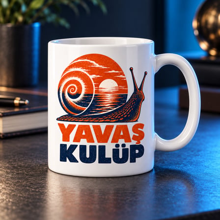 Bezos Yavaş Kulüp Tasarımlı Porselen Kupa - MODEL 670 EVCEM