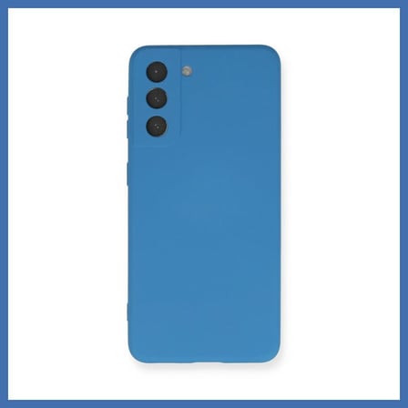 Bezos Samsung Galaxy S21 Kılıf Nano içi Kadife Silikon - Mavi EVCEM