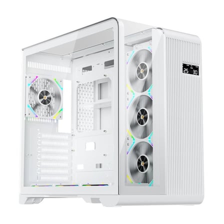 1ST PLAYER RT7 BEYAZ DIGITAL 850W 80+ GOLD FULL MODÜLER 4X12CM ARGB 3 TARAFLI TEMPERLİ CAM USB 3.0 - TYPE C ATX KASA EVCEM