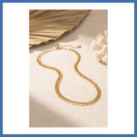 Bezos Gold Renk Pul Model 60 cm Kadın Kolye EVCEM