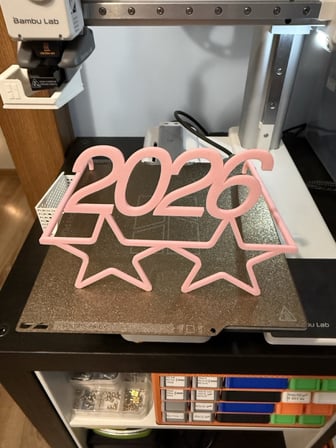 Bezos 3D Baskı 2026 Yıldız Formlu Yılbaşı Parti Gözlüğü Yeni Yıl Gözlüğü (2027 Yapılabilir) EVCEM
