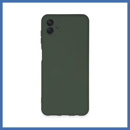 Bezos Samsung Galaxy A04E Kılıf Nano içi Kadife Silikon - Koyu Yeşil EVCEM