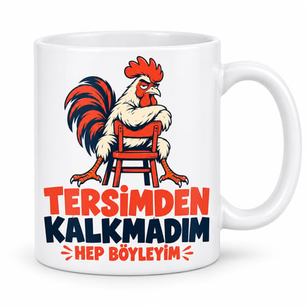 Bezos Ters Köşe Tasarımlı Porselen Kupa - MODEL 774 EVCEM