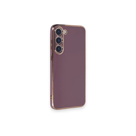 Bezos Samsung Galaxy S23 Plus Kılıf Volet Silikon - Mor EVCEM