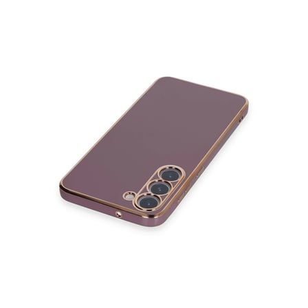 Bezos Samsung Galaxy S23 Plus Kılıf Volet Silikon - Mor EVCEM