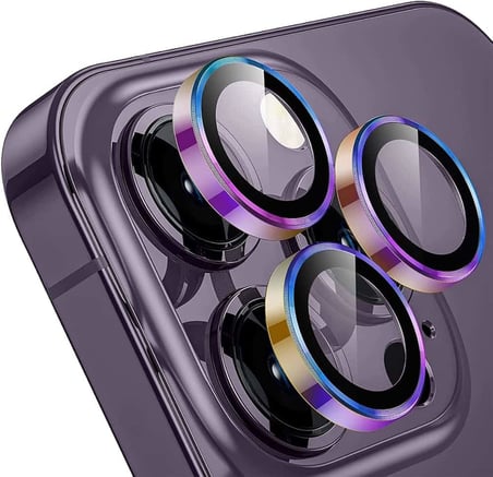 Evçem 13 Pro Max Kamera Lens Koruyucu (Mor) EVCEM