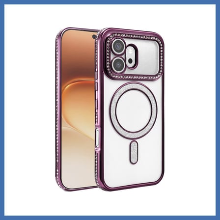 Evçem Huawei Honor 600 Joke Simli Magneticsafe Kılıf - Derin Mor EVCEM
