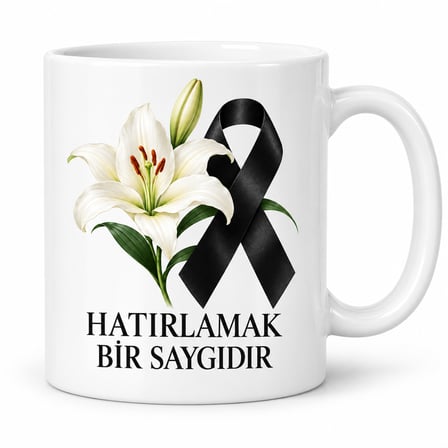 Bezos Sessiz Anma Tasarımlı Porselen Kupa - MODEL 785 EVCEM