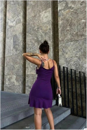 Bezos Kadın Şık Yaka V Elbise · Renk: Zümrüt · Beden: M EVCEM