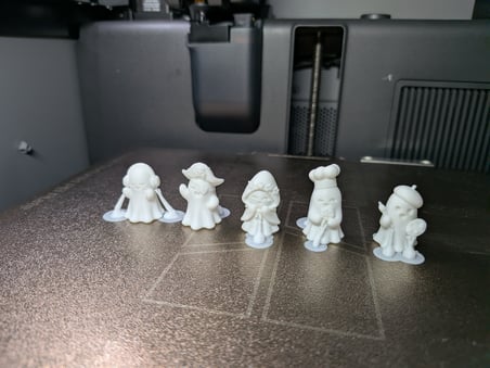 Bezos 3D Baskı 5'li Sevimli Küçük Hayalet Figür Seti Cadılar Bayramı Masa Süsü EVCEM