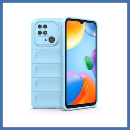 Evçem Redmi 10C Uyumlu Kılıf Optimum Silikon - Sky Blue EVCEM