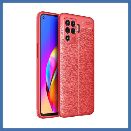 Evçem Reno 5 Lite Uyumlu Kılıf Auto Focus Kapak - Kırmızı EVCEM
