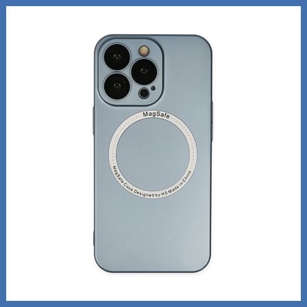 Evçem iPhone 13 Pro Uyumlu Kılıf Jack Magneticsafe Lens Silikon - Sierra Blue EVCEM