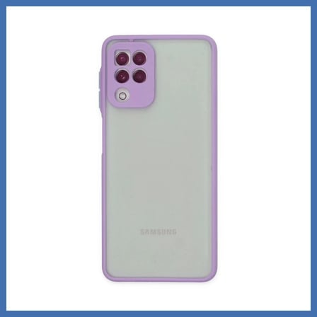 Evçem Samsung Galaxy A22 Uyumlu Kılıf Montreal Silikon Kapak - Mor EVCEM