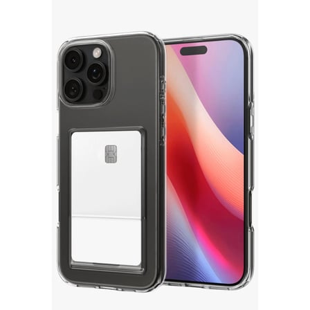 Evçem iPhone 16 Pro Max Uyumlu Kılıf Kart Şeffaf Silikon - Şeffaf EVCEM