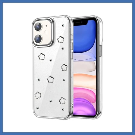 Evçem iPhone 12 Uyumlu Fiyonk Desenli Kapak - Desen 2 EVCEM