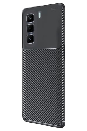 Evçem İnfinix Hot 50 4G Uyumlu Kılıf Auto Focus Karbon Kapak - Siyah EVCEM