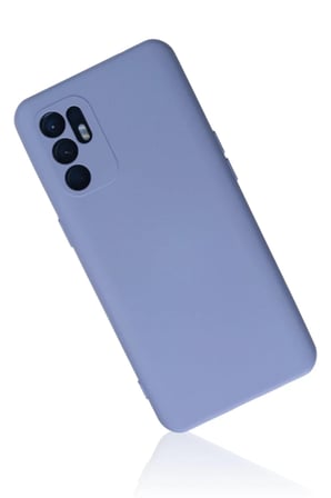 Evçem Reno 6 Uyumlu Kılıf Nano içi Kadife Silikon - Lila EVCEM
