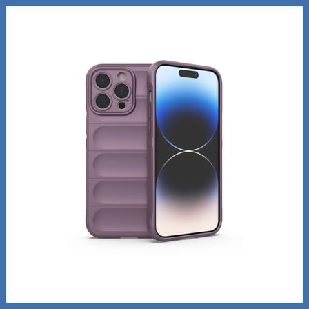 Evçem iPhone 14 Pro Uyumlu Kılıf Optimum Silikon - Mor EVCEM