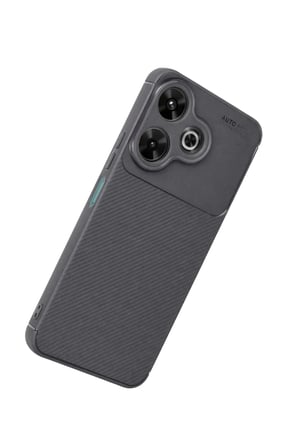 Evçem Redmi 13 4G Uyumlu Kılıf Auto Focus Karbon Kapak - Gri EVCEM