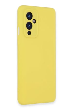 Evçem One Plus 9 Kılıf Nano içi Kadife Silikon - Sarı EVCEM