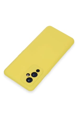 Evçem One Plus 9 Kılıf Nano içi Kadife Silikon - Sarı EVCEM