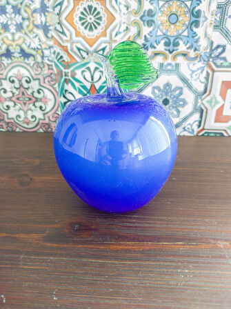 Murano Dekoratif Cam Lacivert 13,5cm