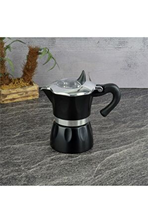 Moka Cezve 3 Cup - 150 Ml - Siyah