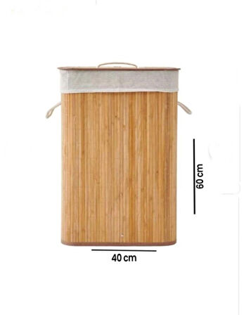 Bambu Çamaşır Sepeti - 60 Litre