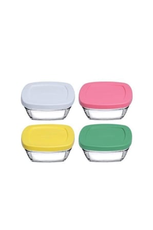 96840 Pudding 4'lü Cam Saklama Kabı - 310 ml Fma07093