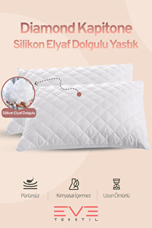 8 Adet Diamond Kalite Kapitone Yastık 50*70 Cm 800 gr