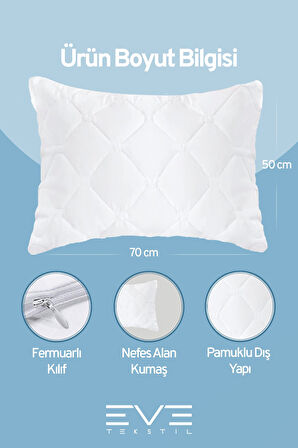 10 Adet Diamond Plus Kapitone Yastık 50*70 Cm 800 gr