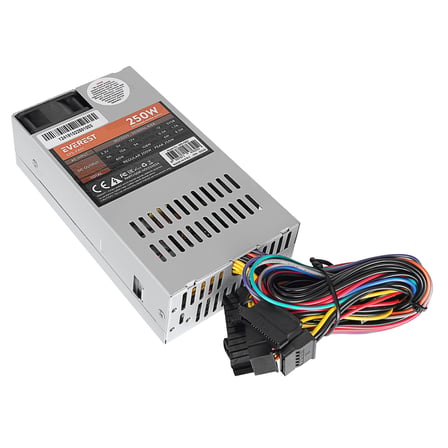 Everest EPS-FX01, Peak 250W, 4cm Fan, İnce Uzun, 41 x 81 x 150mm, Flex Power Supply (PSU) Kutulu