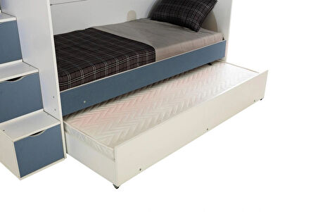 EVİMŞAH IRMAK 3 LÜ 90 * 190 BEYAZ / A.GRİ YAVRULU RANZA