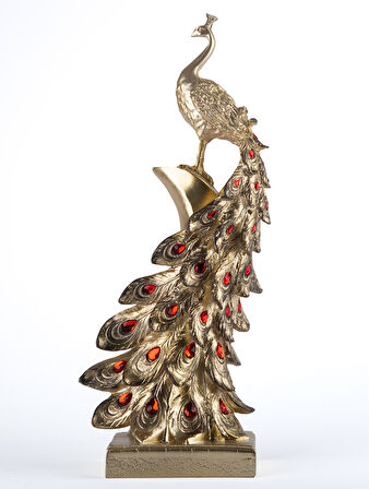 Tavus Kuşu, Kırmızı Taşlı (51 Cm)